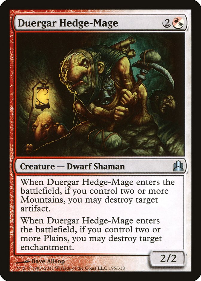 Duergar Hedge-Mage [Commander 2011] MTG Single Magic: The Gathering    | Red Claw Gaming