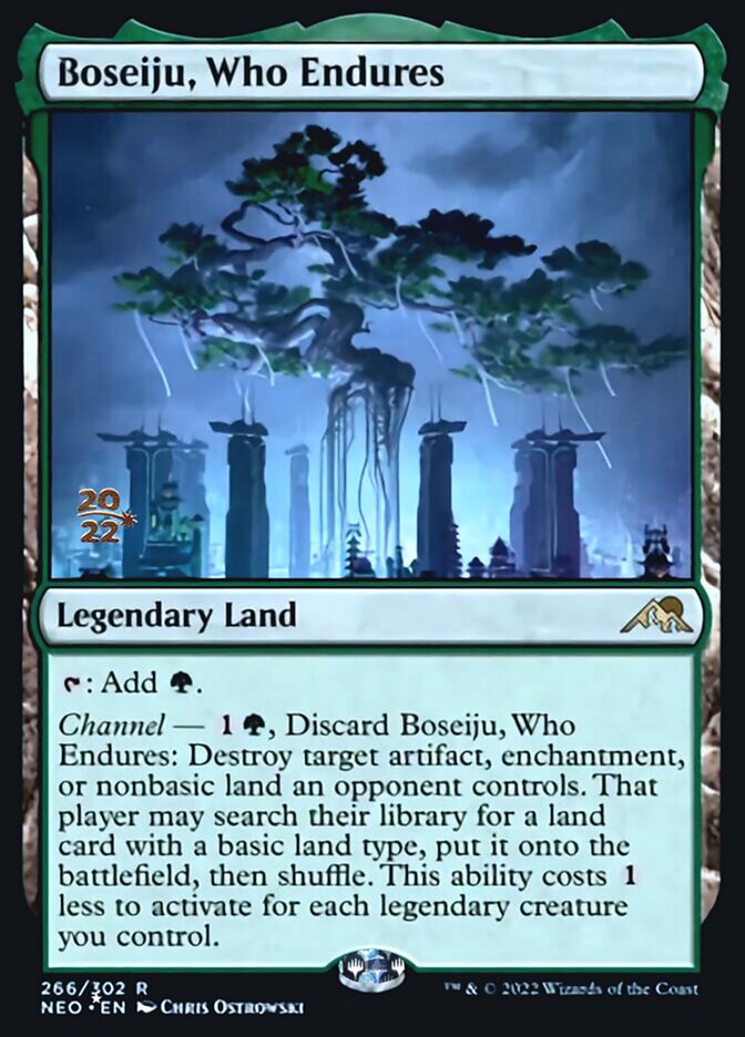 Boseiju, Who Endures [Kamigawa: Neon Dynasty Prerelease Promos] MTG Single Magic: The Gathering    | Red Claw Gaming