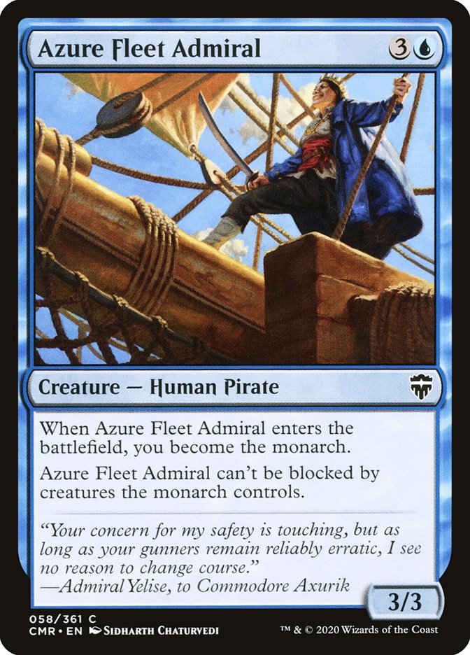 Azure Fleet Admiral [Commander Legends] MTG Single Magic: The Gathering    | Red Claw Gaming