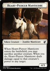 Heart-Piercer Manticore // Dragon Double-Sided Token [Commander 2019 Tokens] MTG Single Magic: The Gathering    | Red Claw Gaming