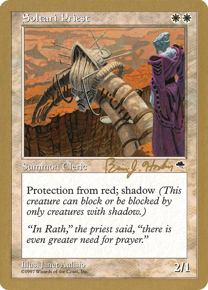 Soltari Priest (Brian Hacker) [World Championship Decks 1998] MTG Single Magic: The Gathering    | Red Claw Gaming