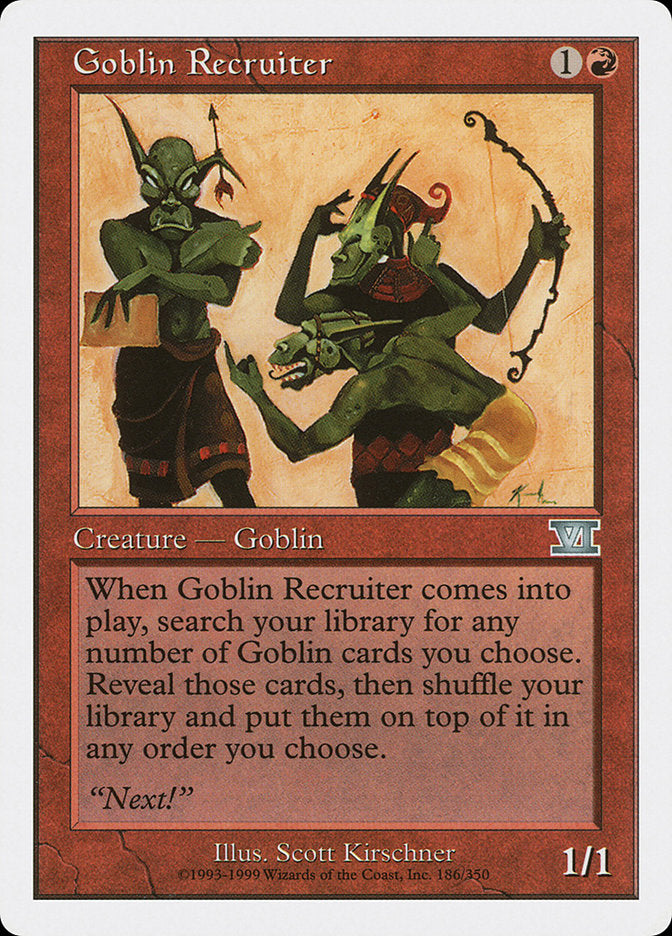 Goblin Recruiter [Classic Sixth Edition] MTG Single Magic: The Gathering    | Red Claw Gaming