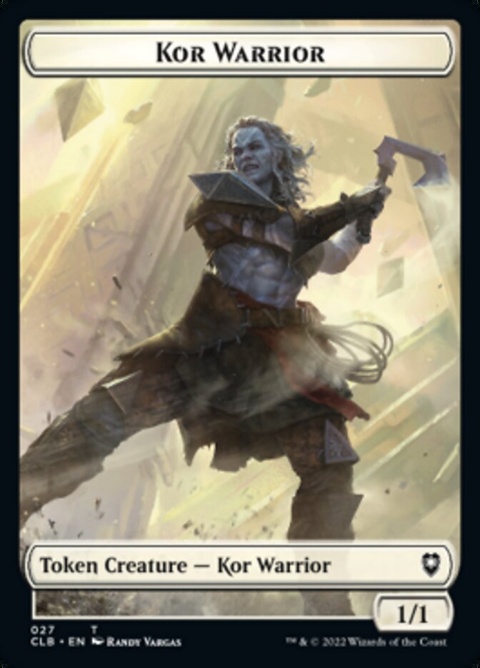 Kor Warrior // Treasure Double-Sided Token [Commander Legends: Battle for Baldur's Gate Tokens] MTG Single Magic: The Gathering    | Red Claw Gaming