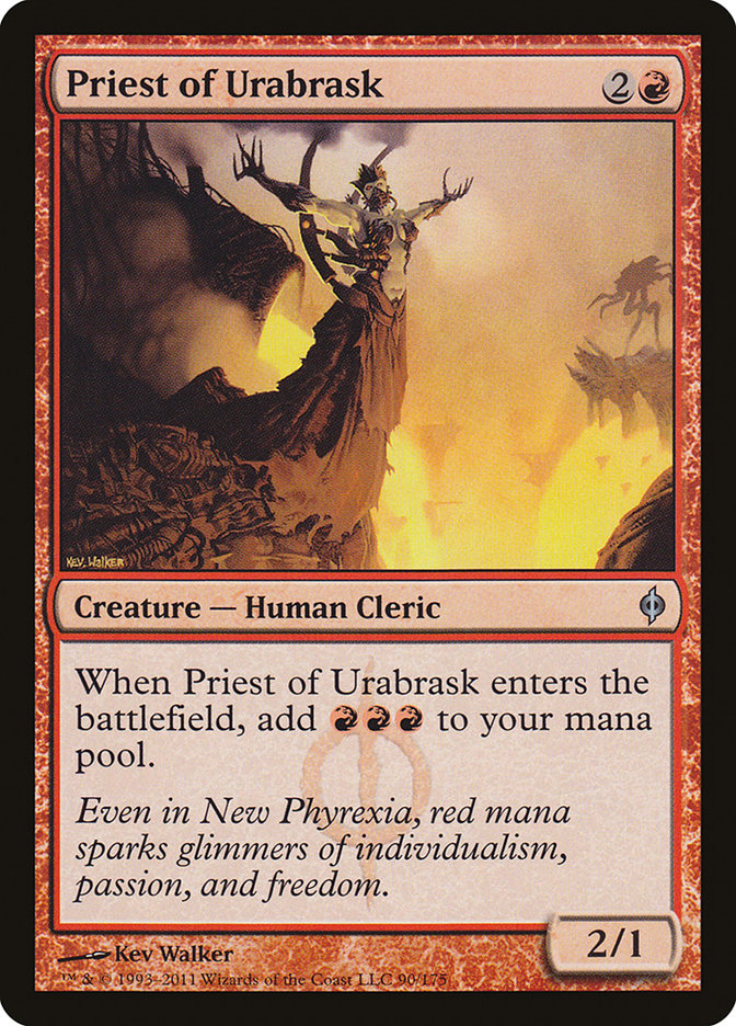 Priest of Urabrask [New Phyrexia] MTG Single Magic: The Gathering    | Red Claw Gaming