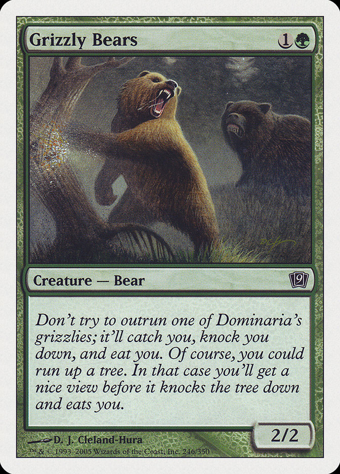 Grizzly Bears [Ninth Edition] MTG Single Magic: The Gathering    | Red Claw Gaming