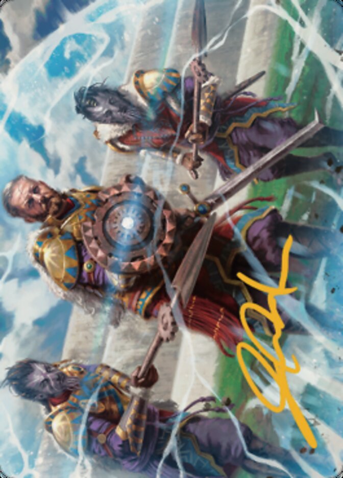 Argivian Phalanx Art Card (Gold-Stamped Signature) [Dominaria United Art Series] MTG Single Magic: The Gathering    | Red Claw Gaming