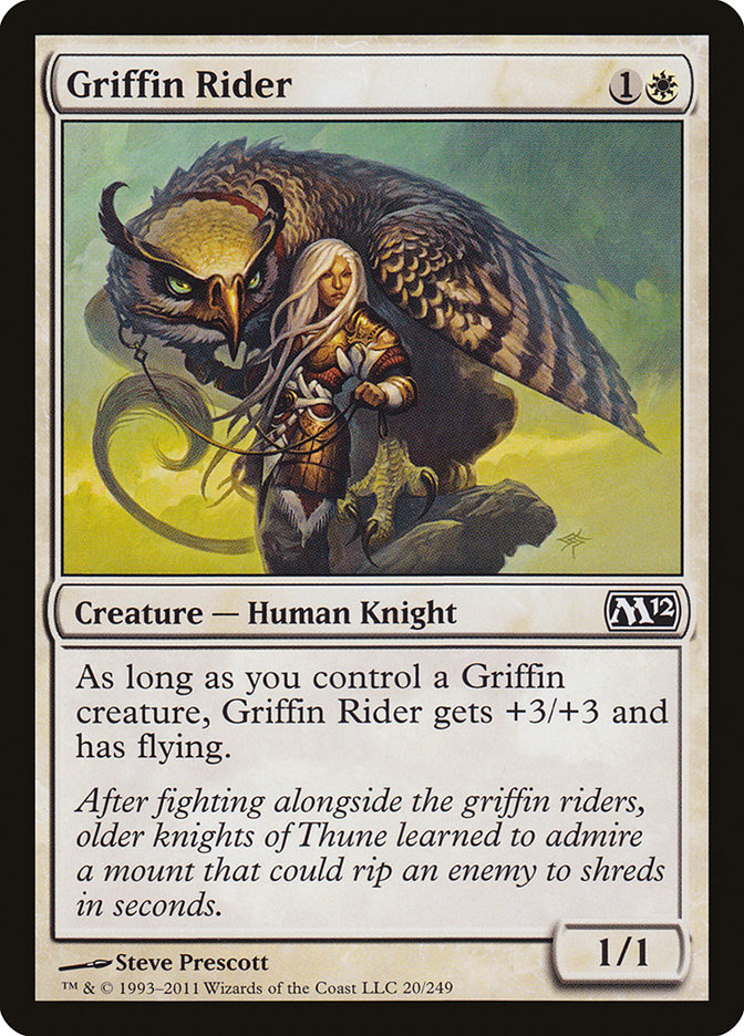 Griffin Rider [Magic 2012] MTG Single Magic: The Gathering    | Red Claw Gaming