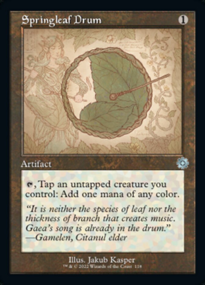 Springleaf Drum (Retro Schematic) [The Brothers' War Retro Artifacts] MTG Single Magic: The Gathering    | Red Claw Gaming