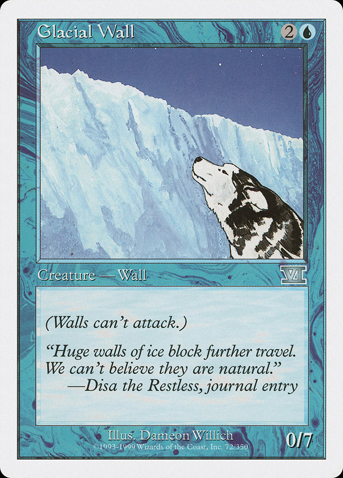 Glacial Wall [Classic Sixth Edition] MTG Single Magic: The Gathering    | Red Claw Gaming