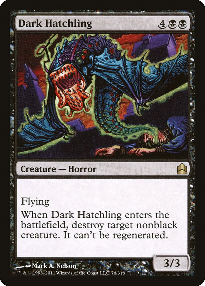 Dark Hatchling [Commander 2011] MTG Single Magic: The Gathering    | Red Claw Gaming