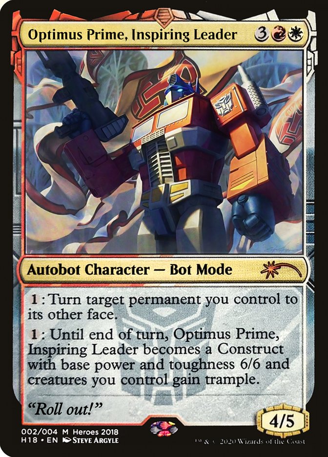 Optimus Prime, Inspiring Leader [Heroes of the Realm 2018] MTG Single Magic: The Gathering    | Red Claw Gaming