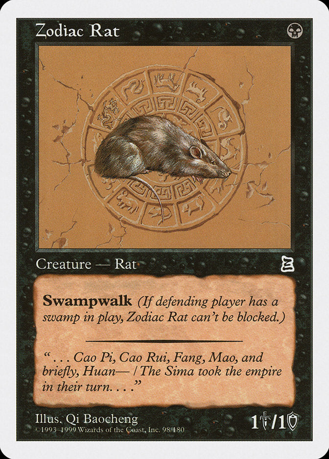 Zodiac Rat [Portal Three Kingdoms] MTG Single Magic: The Gathering    | Red Claw Gaming