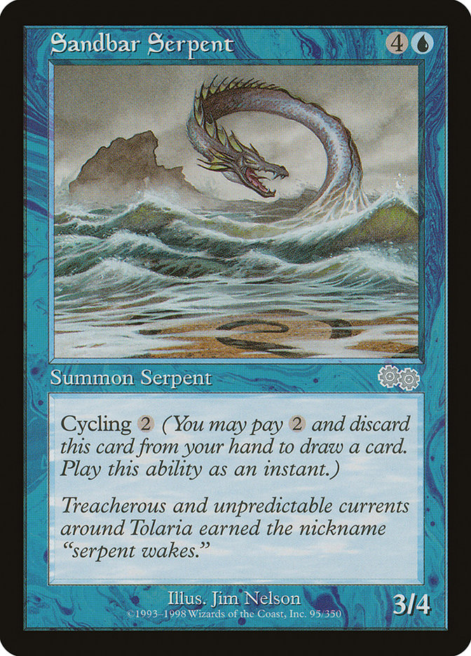 Sandbar Serpent [Urza's Saga] MTG Single Magic: The Gathering    | Red Claw Gaming