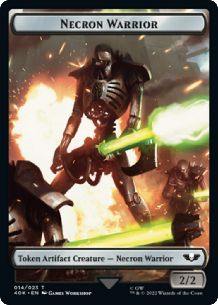 Necron Warrior // Insect Double-Sided (Surge Foil) [Warhammer 40,000 Tokens] MTG Single Magic: The Gathering    | Red Claw Gaming