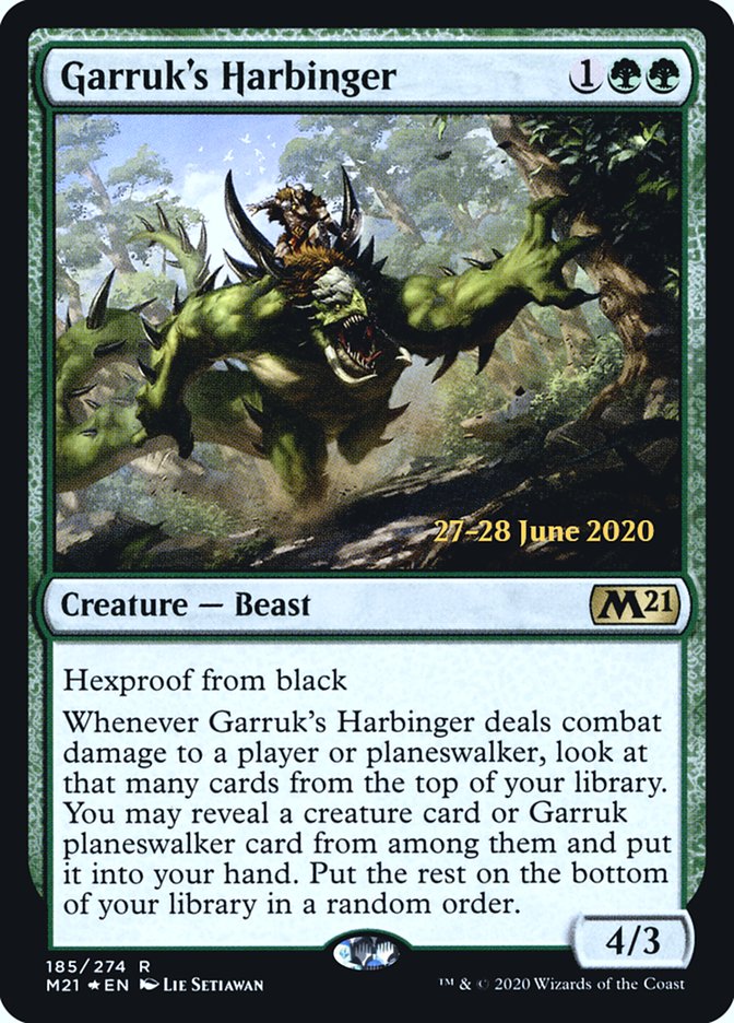 Garruk's Harbinger [Core Set 2021 Prerelease Promos] MTG Single Magic: The Gathering    | Red Claw Gaming