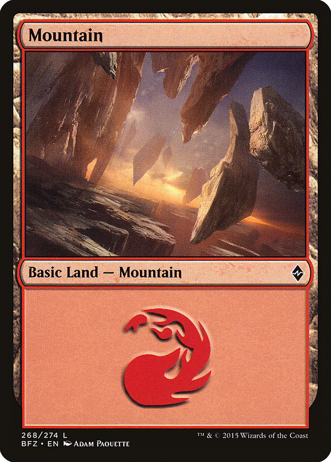 Mountain (268) [Battle for Zendikar] MTG Single Magic: The Gathering    | Red Claw Gaming