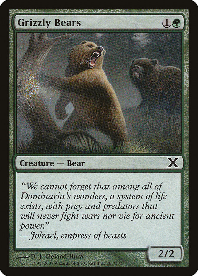 Grizzly Bears [Tenth Edition] MTG Single Magic: The Gathering    | Red Claw Gaming