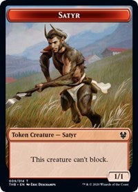 Satyr // Gold Double-Sided Token [Theros Beyond Death Tokens] MTG Single Magic: The Gathering    | Red Claw Gaming