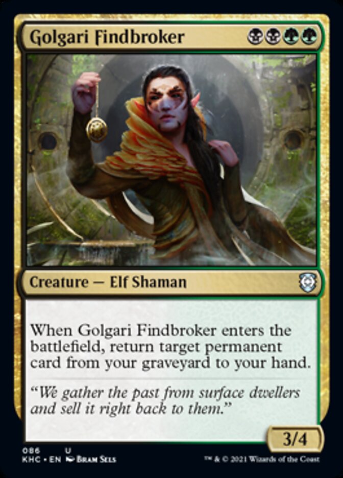 Golgari Findbroker [Kaldheim Commander] MTG Single Magic: The Gathering    | Red Claw Gaming