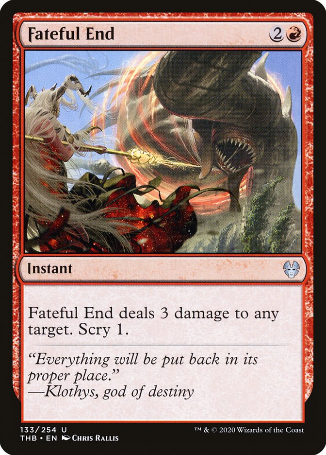 Fateful End [Theros Beyond Death] MTG Single Magic: The Gathering    | Red Claw Gaming