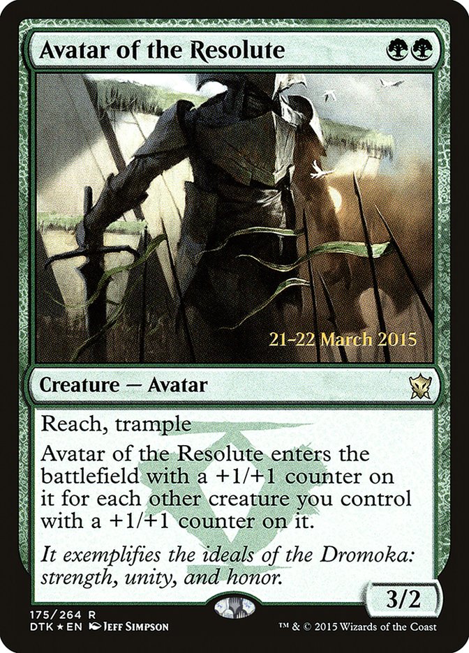 Avatar of the Resolute [Dragons of Tarkir Prerelease Promos] MTG Single Magic: The Gathering    | Red Claw Gaming