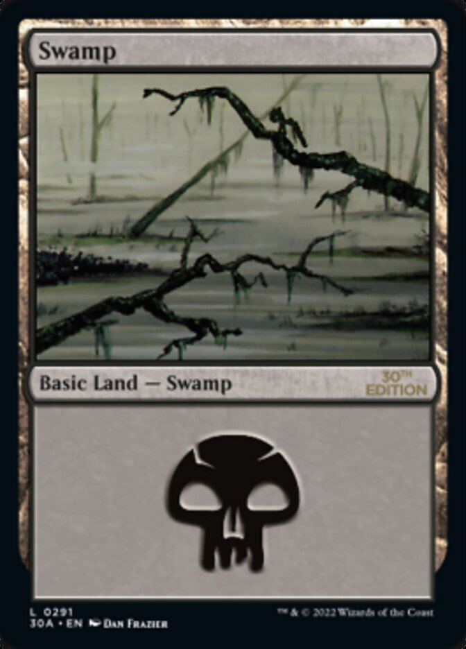 Swamp (291) [30th Anniversary Edition] MTG Single Magic: The Gathering    | Red Claw Gaming