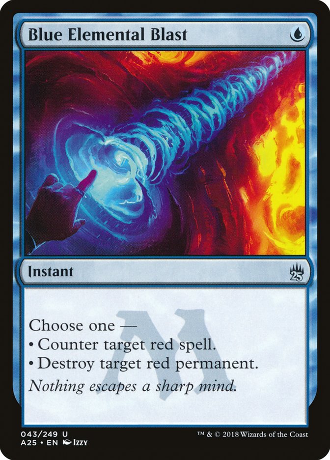 Blue Elemental Blast [Masters 25] MTG Single Magic: The Gathering    | Red Claw Gaming