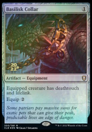 Basilisk Collar [Commander Legends: Battle for Baldur's Gate Prerelease Promos] MTG Single Magic: The Gathering    | Red Claw Gaming