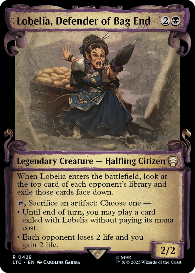 Lobelia, Defender of Bag End [The Lord of the Rings: Tales of Middle-Earth Commander Showcase Scrolls] MTG Single Magic: The Gathering    | Red Claw Gaming