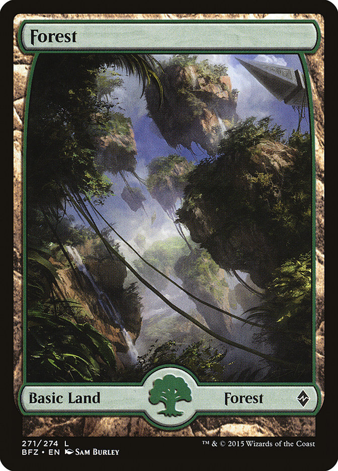 Forest (271) (Full Art) [Battle for Zendikar] MTG Single Magic: The Gathering    | Red Claw Gaming