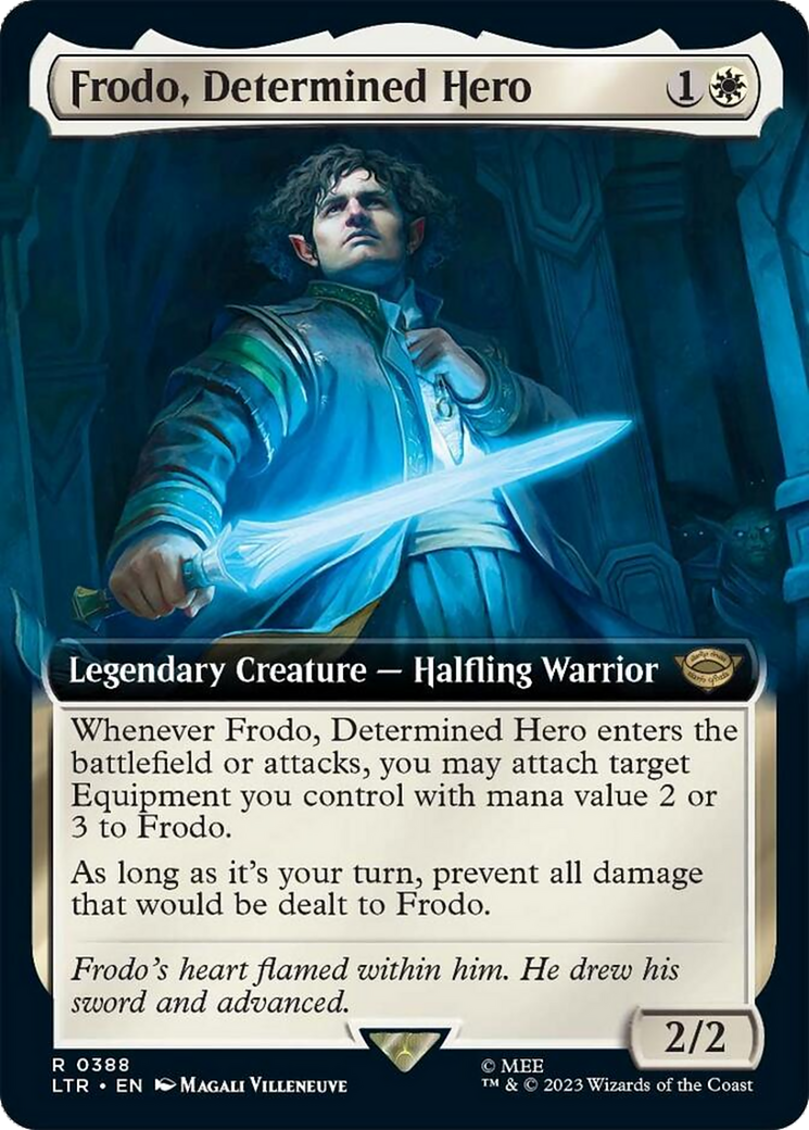 Frodo, Determined Hero (Extended Art) [The Lord of the Rings: Tales of Middle-Earth] MTG Single Magic: The Gathering    | Red Claw Gaming