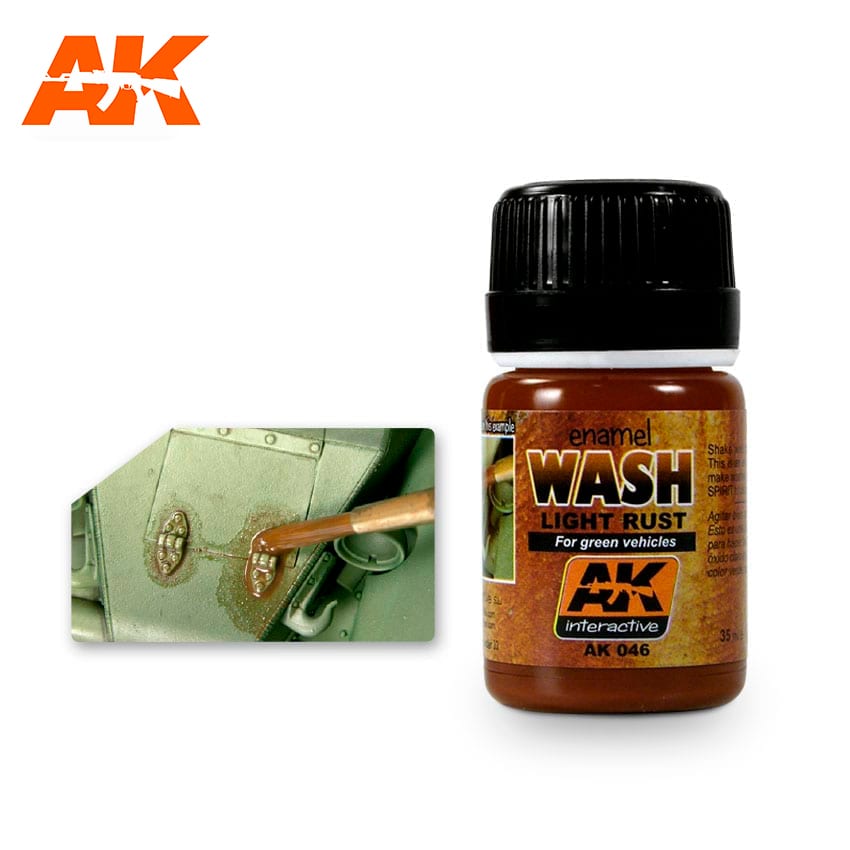 LIGHT RUST WASH Enamel Paint AK INTERACTIVE    | Red Claw Gaming