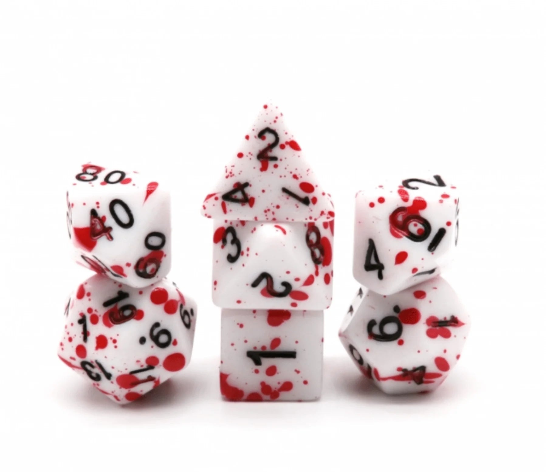 BLOOD SPLATTER RPG DICE SET Dice & Counters Foam Brain Games    | Red Claw Gaming