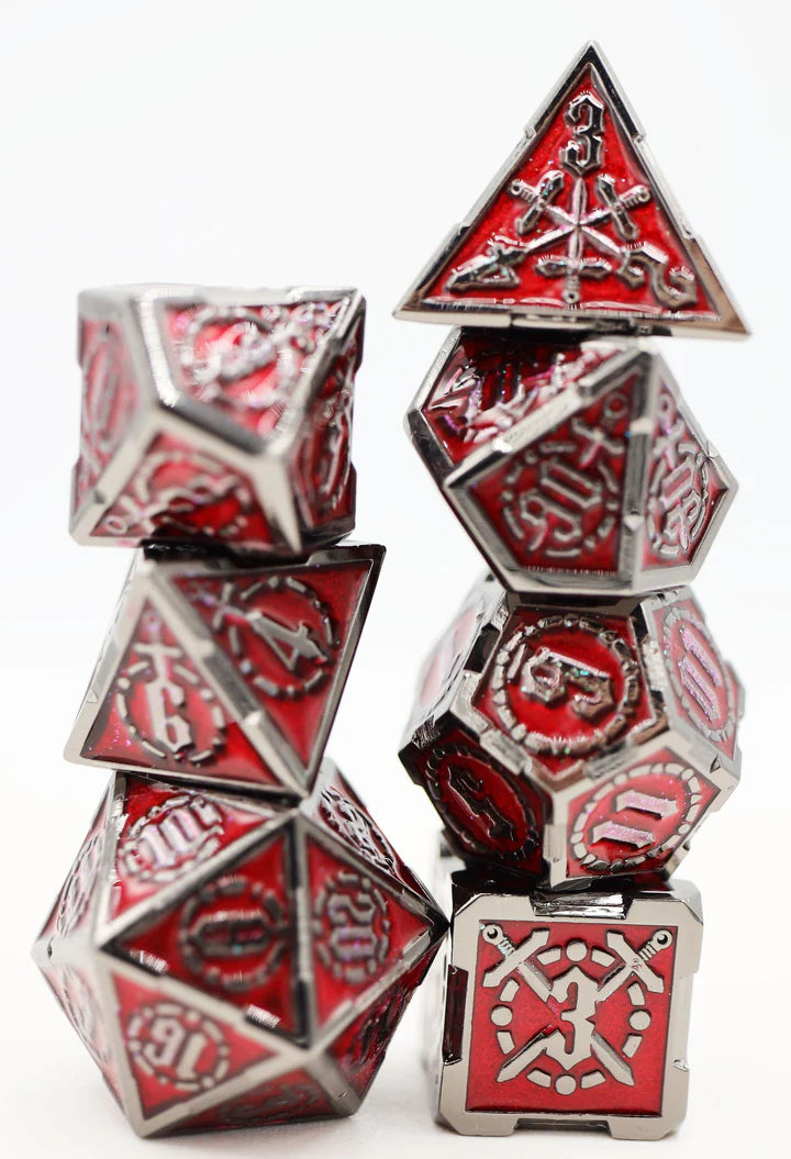 BLOOD SWORD RPG METAL DICE SET Dice & Counters Foam Brain Games    | Red Claw Gaming