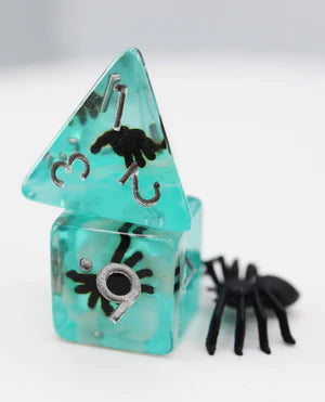 BLUE TARANTULA 7 Dice Set Dice & Counters Foam Brain Games    | Red Claw Gaming