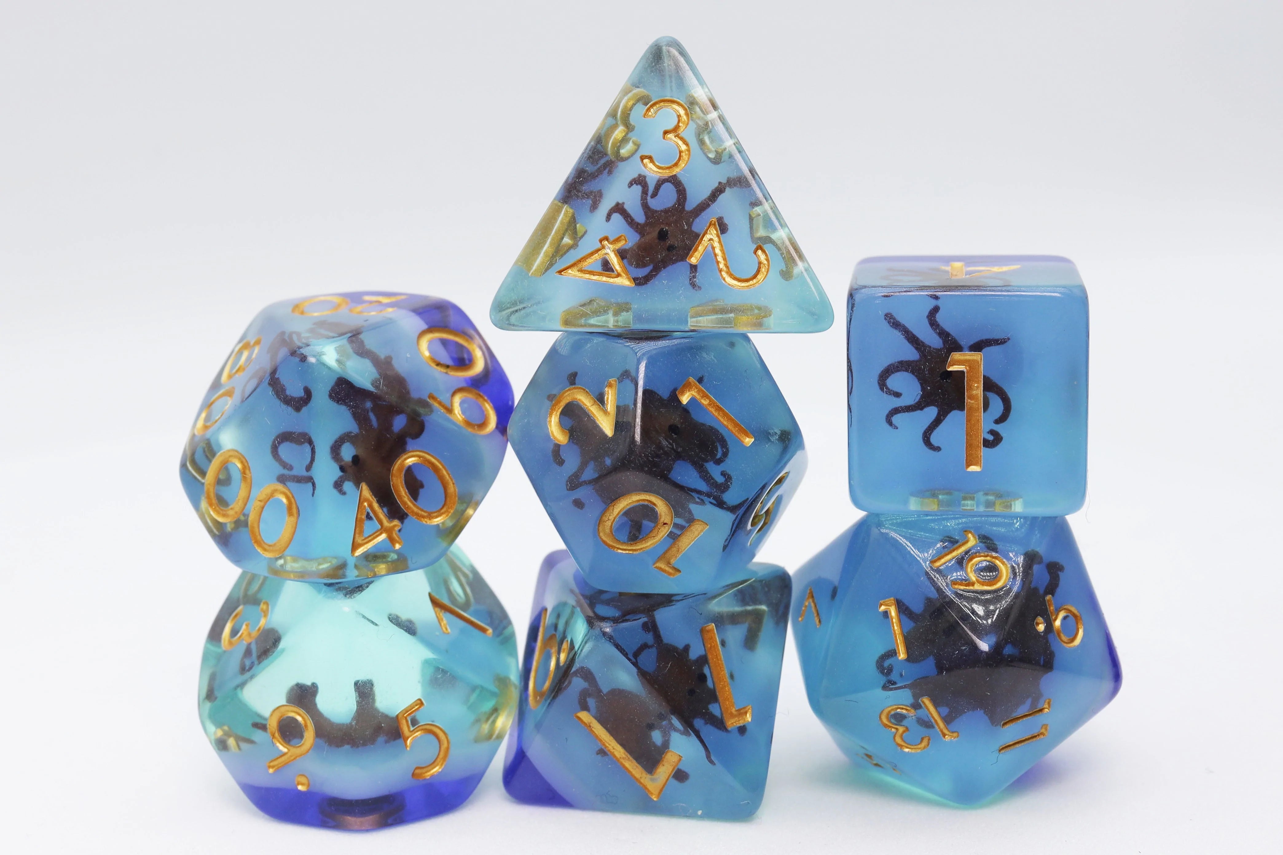 COFFEE OCTOPUS RPG DICE SET Dice & Counters Foam Brain Games    | Red Claw Gaming