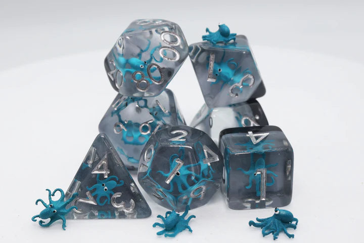 TEAL OCTOPUS RPG DICE SET Dice & Counters Foam Brain Games    | Red Claw Gaming