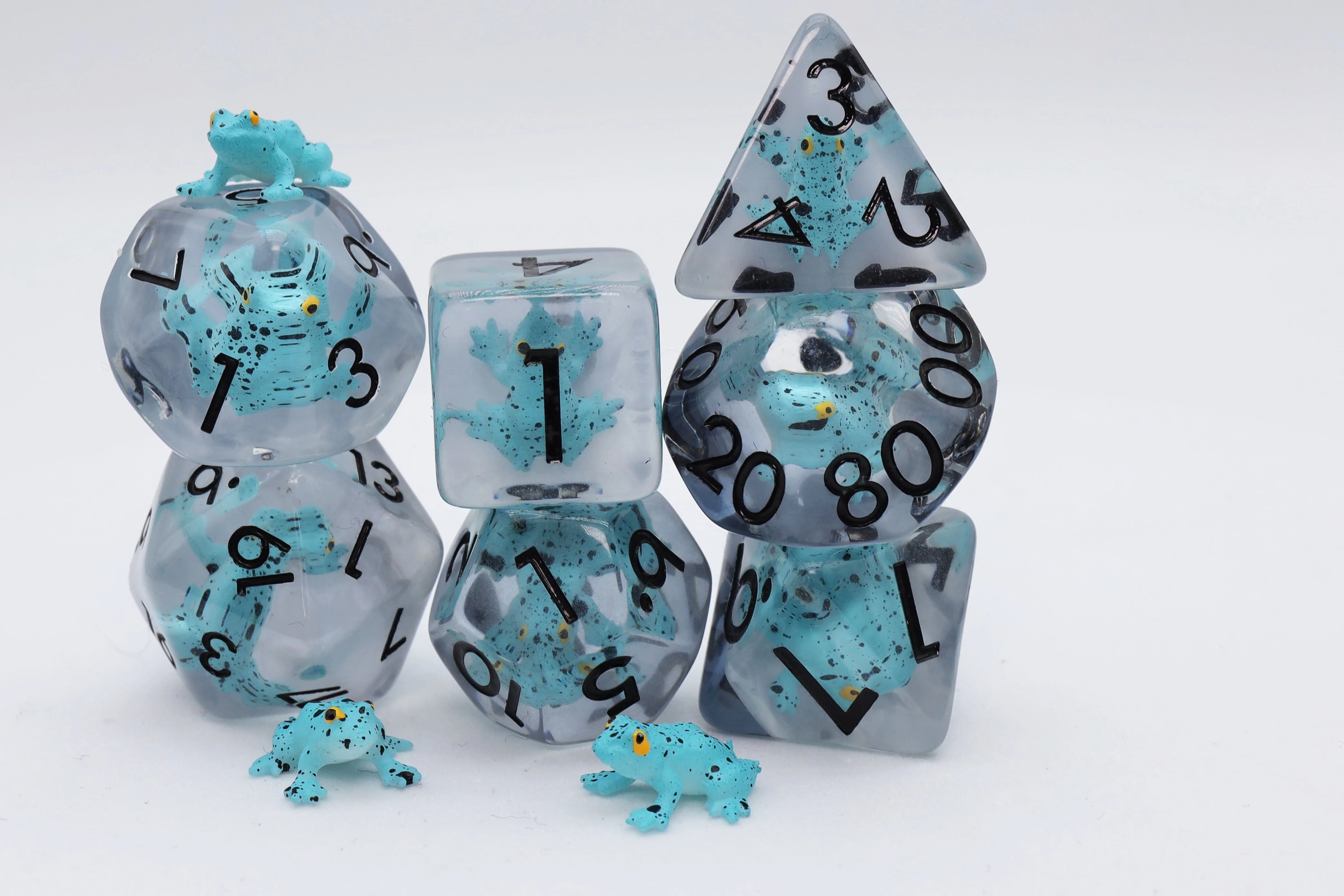 BLUE POISON FROG RPG DICE SET Dice & Counters Foam Brain Games    | Red Claw Gaming