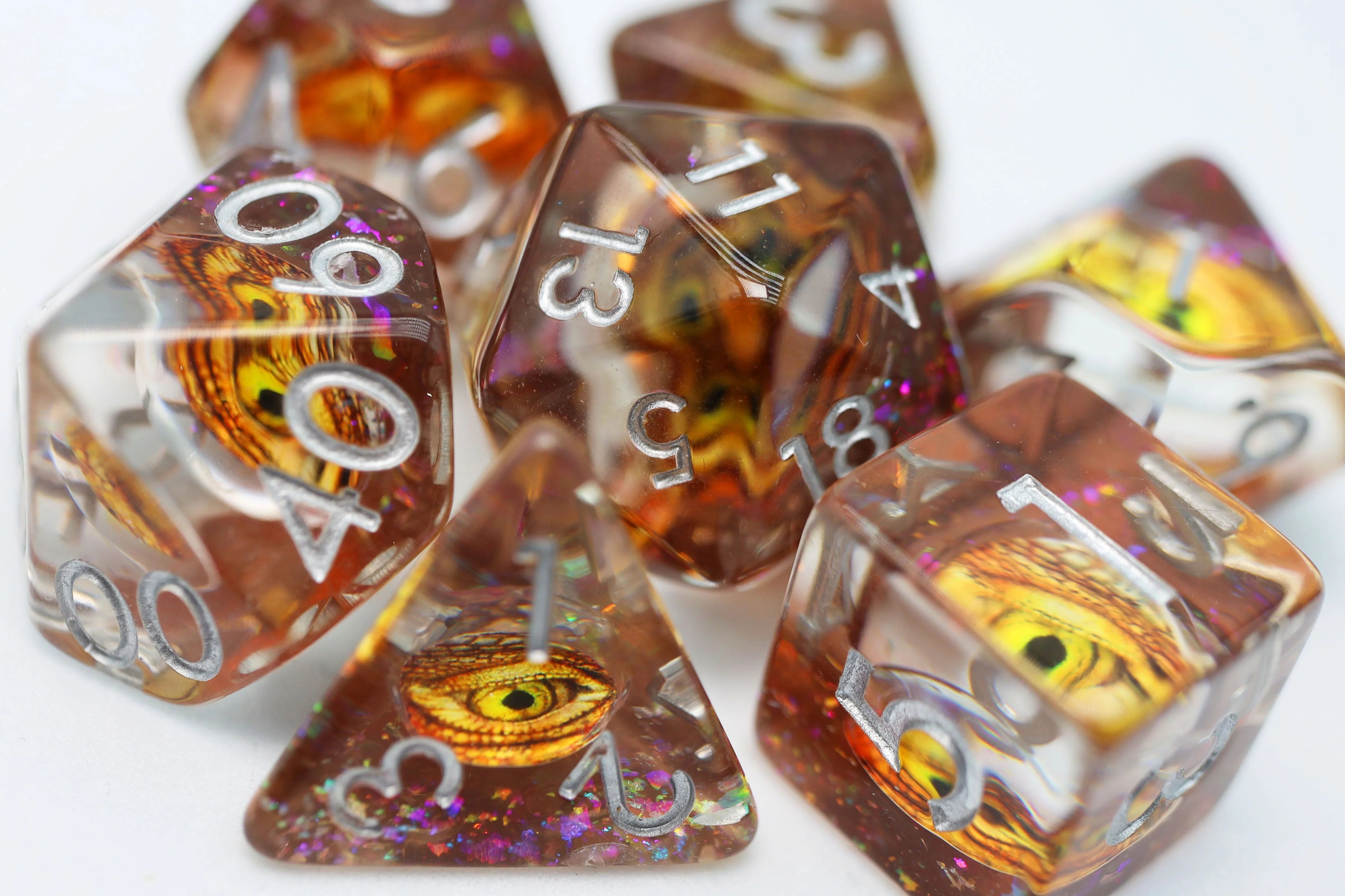 GOLDEN DRAGON EYE RPG DICE SET Dice & Counters Foam Brain Games    | Red Claw Gaming