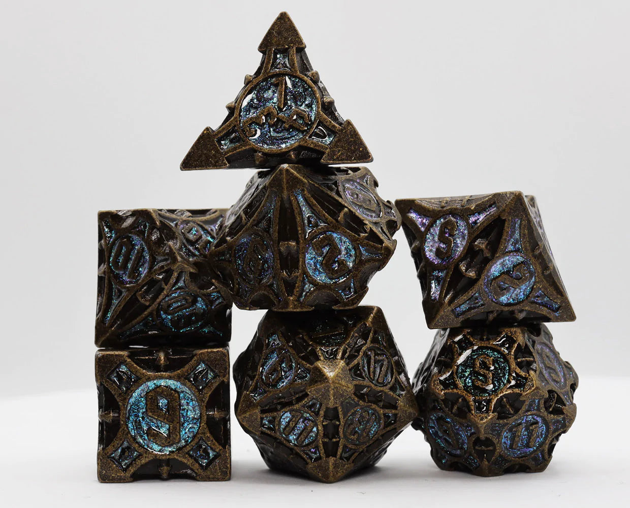 NIGHT SKY ARROW RPG METAL DICE SET Dice & Counters Foam Brain Games    | Red Claw Gaming