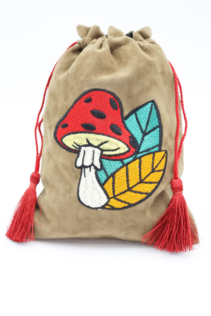 DICE BAG - MUSHROOM & LEAF Dice & Counters Foam Brain Games    | Red Claw Gaming