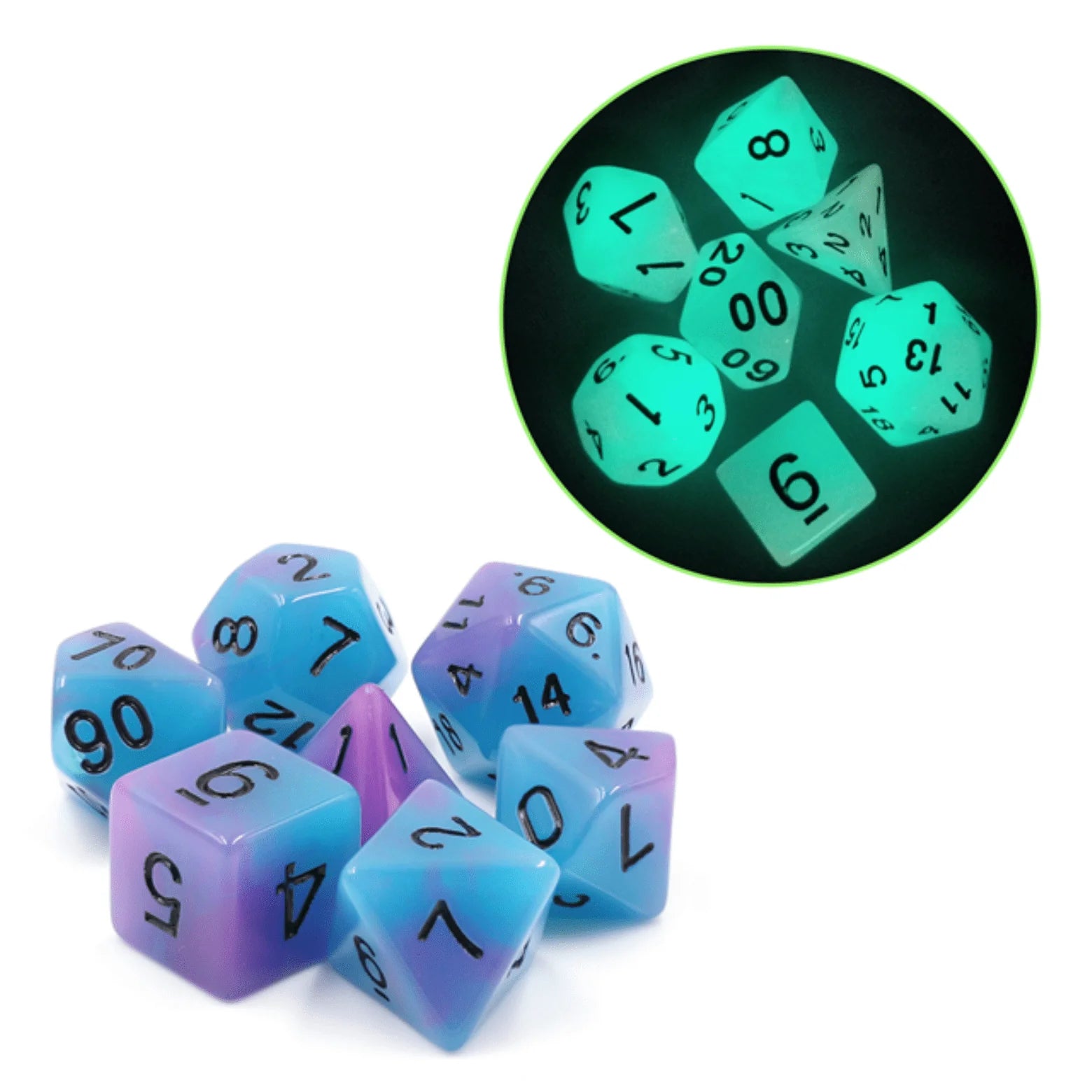 GLOW IN THE DARK SUPERNOVA RPG DICE SET Dice & Counters Foam Brain Games    | Red Claw Gaming