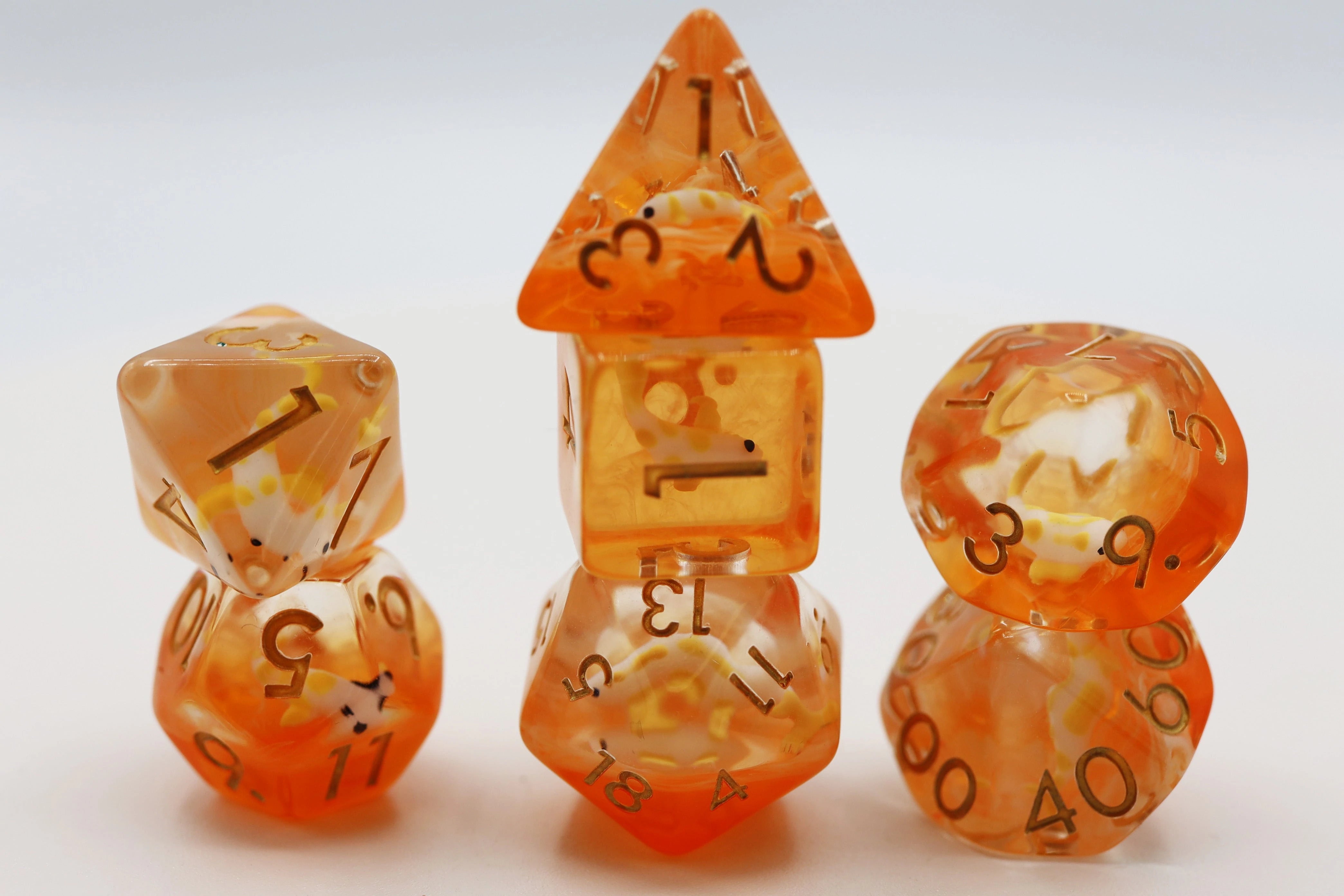 GOLDEN KOI FISH RPG DICE SET Dice & Counters Foam Brain Games    | Red Claw Gaming