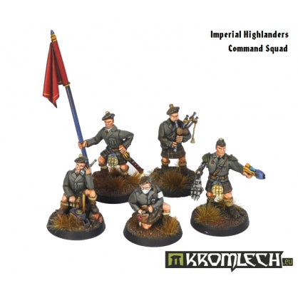 Imperial Highlanders Command Squad Minatures Kromlech    | Red Claw Gaming