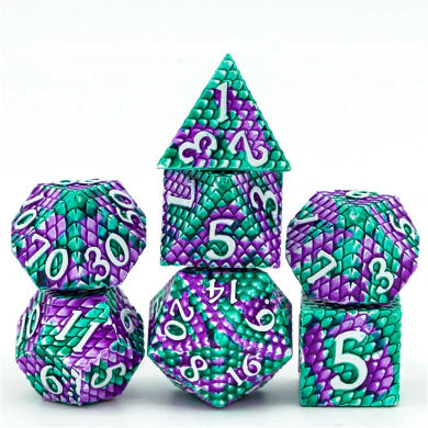 LAGOON DRAGON SCALE RPG METAL DICE SET Dice & Counters Foam Brain Games    | Red Claw Gaming