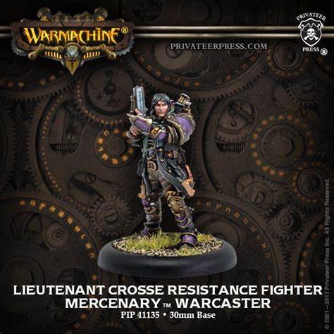 Mercenaries Lieutenant Crosse, Resistance Fighter Miniatures Clearance    | Red Claw Gaming