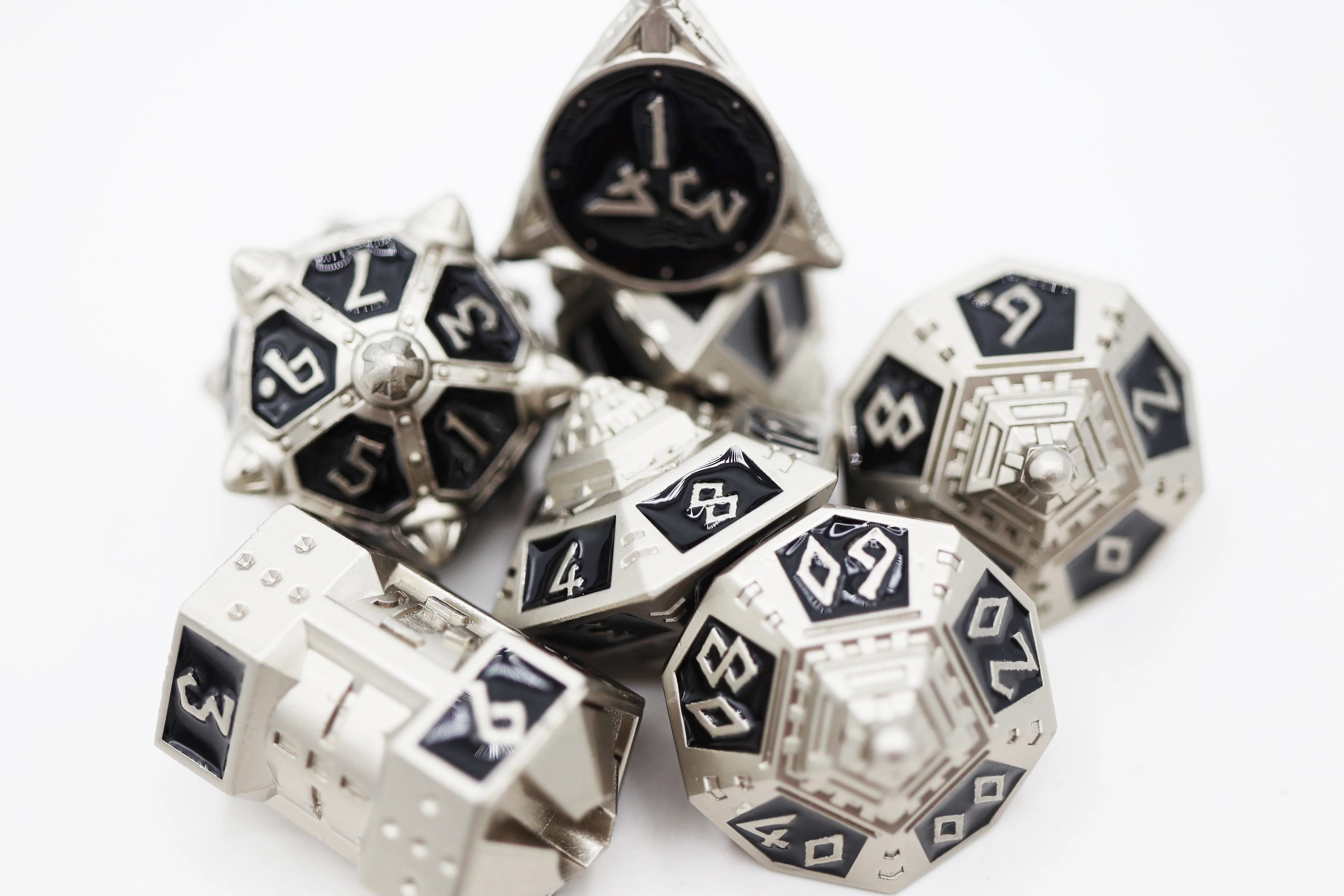 DICE 51: ONYX ETHERS RPG METAL DICE SET Dice & Counters Foam Brain Games    | Red Claw Gaming