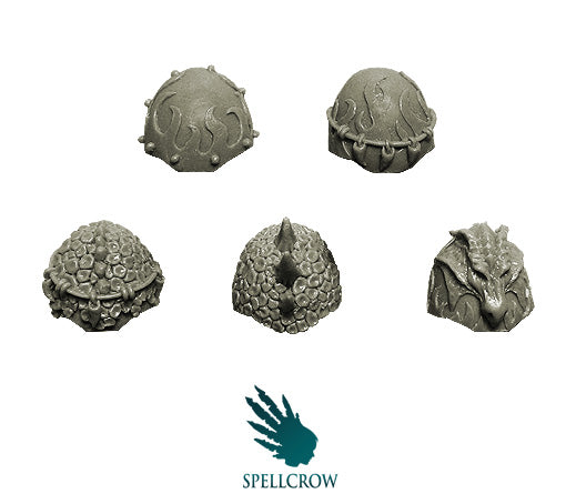 Salamander/Dragon Knights Heavy Shoulder Pads Minatures Spellcrow    | Red Claw Gaming