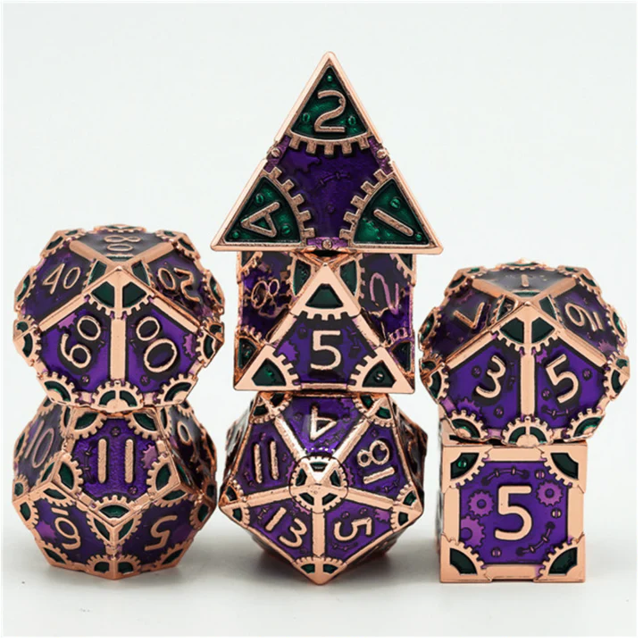 STEAMPUNK EVIL QUEEN RPG METAL DICE SET Dice & Counters Foam Brain Games    | Red Claw Gaming