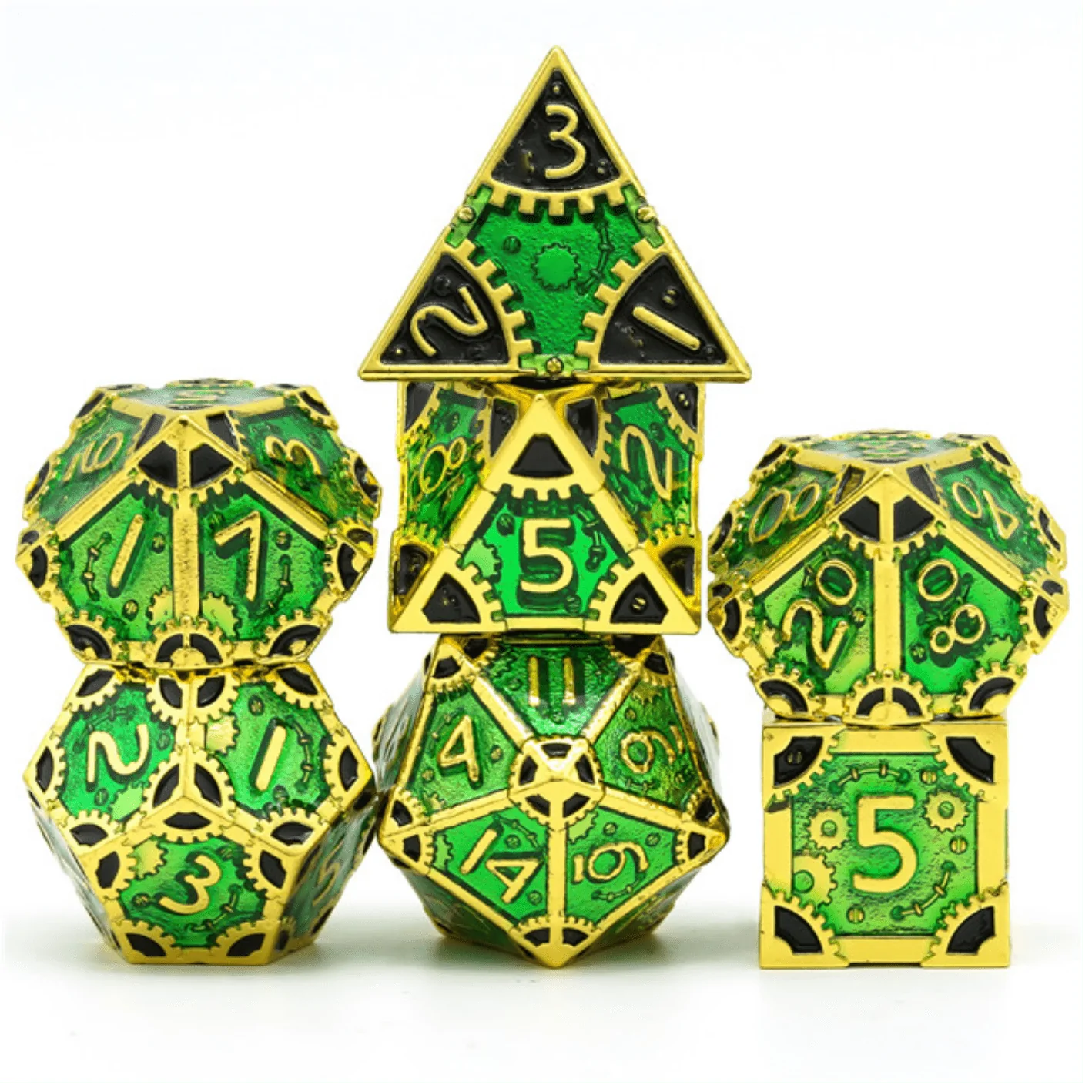 STEAMPUNK WILD IVY RPG METAL DICE SET Dice & Counters Foam Brain Games    | Red Claw Gaming